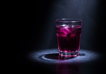 Mysterious Purple Drink in Low Light