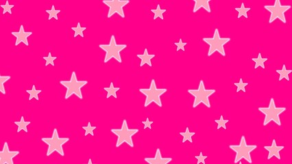 Glowing pink stars pattern on pink background. Trendy, modern, and perfect for fabric, wallpaper, or christmas decoration