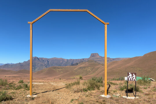 Starting point of hiking trails at Witsieshoek Mountain Resort