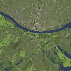 3D illustration of city and urban in St. Louis Missouri USA