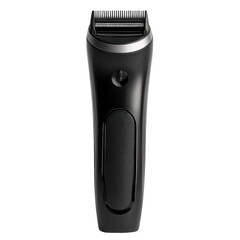 Black electric razor grooming device men's shaving tool isolated on a transparent background