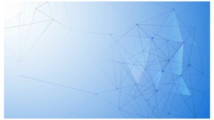Light blue background featuring a network of geometric shapes formed by dots and connecting lines....