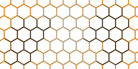 colorful  hexagonal grid isolated on transparent background Stylish Hexagonal Black Background with Clean Lines