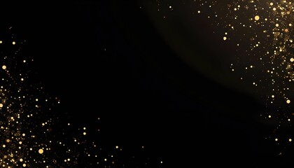 golden lights shine on a black background with a black background