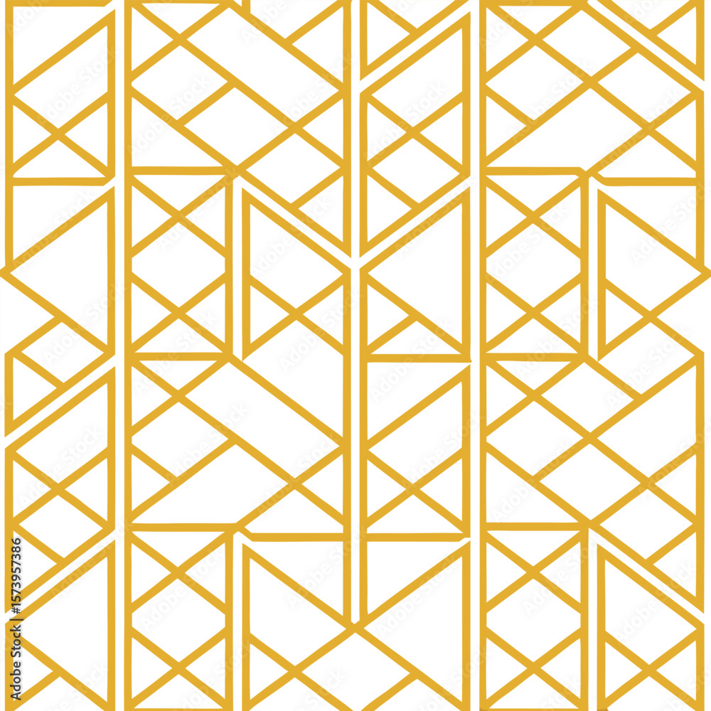 Poster abstract simple geometric vector seamless pattern with gold line texture on white background. light 
