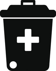 Obraz premium Medical container for storing drugs or first aid kit