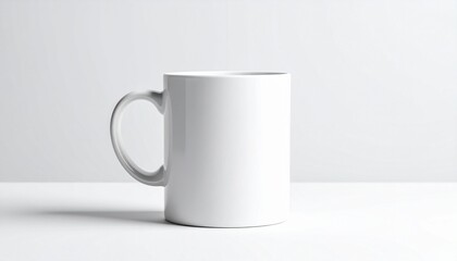 white cup on white background