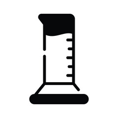 Here is a glyph style icon showing lab cylinder