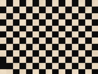 seamless checkerboard pattern with alternating black and beige squares arranged in a grid.