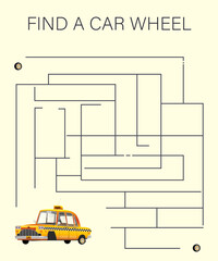 Laberit where you need to find a wheel from a car, find way