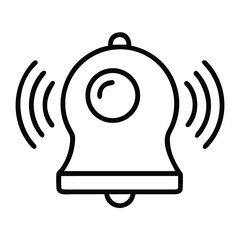 Simple vector illustration of a ringing bell perfect for various notifications and alerts.