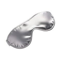 Obraz premium Silver sleep mask eye cover comfortable rest, isolated on a transparent background