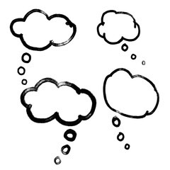 Cloud Thought Bubbles. A Speech Bubble