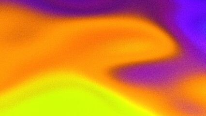 Vibrant Abstract Neon Gradient in Yellow, Orange, Purple, Psychedelic 70s Design