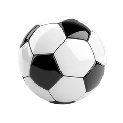 Classic Black and White Soccer Ball Isolated on Black Background, isolated on a transparent background