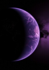 Purple Planet A Cosmic View from Space