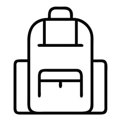 Vector illustration of a simple backpack icon suitable for education or travel concepts
