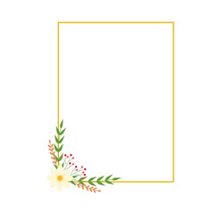 Classic Floral Frame with Soft Colors and Clean Layout
