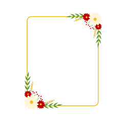 Floral Border Design for Printable Invitations and Cards