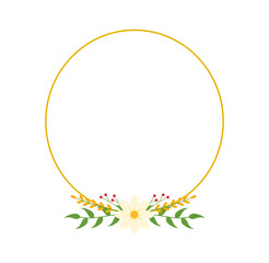 Elegant Flower Border Frame for Invitations and Cards