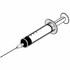 Medical Syringe with Needle for Injection or Vaccination