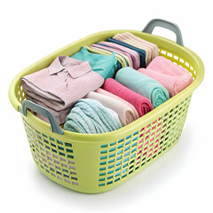 plastic basket bowl with clothing