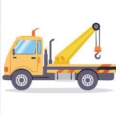Cute tow truck flat vector