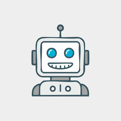 Fototapeta premium Friendly Robot Illustration AI, Technology, and Digital Innovation