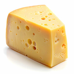 cheese slice on a white background