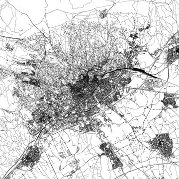3D illustration of city and urban in Nimes France