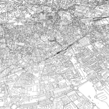 3D illustration of city and urban in Nimes France