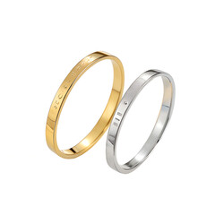 wedding rings on white background