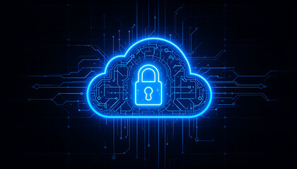 Data Security Concept Icons Representing Cybersecurity, Digital Protection, and Information Privacy