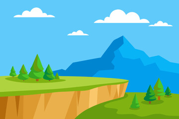 Obraz premium landscape with mountains and blue sky