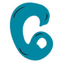 Hand drawing unique ugly abjad font kid letterring