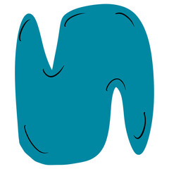 Hand drawing unique ugly abjad font kid letterring