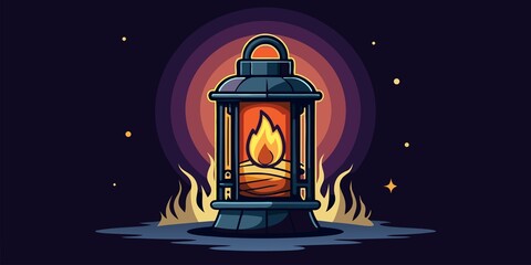 lantern in the dark