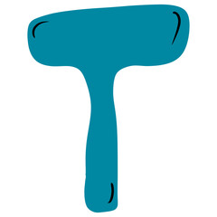 Hand drawing unique ugly abjad font kid letterring