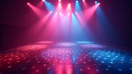 Moody Lighting Setup on Glossy Performance Floor