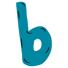 Hand drawing unique ugly abjad font kids letterring