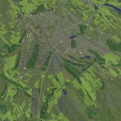 3D illustration of city and urban in Chisinau Moldova