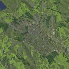 3D illustration of city and urban in Chisinau Moldova