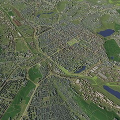 3D illustration of city and urban in Chisinau Moldova