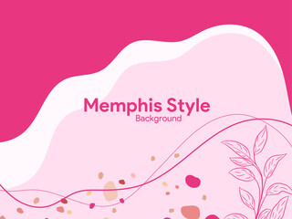 Simple Memphis Style Background Template