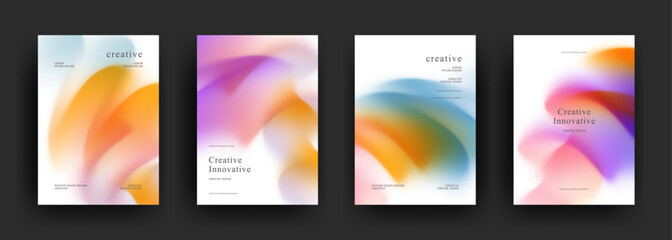 Abstract gradient poster template. Modern Covers Design. Mesh gradient background design. Trendy front page design for Banner, Poster, Flyer, Invitation and Annual Report
