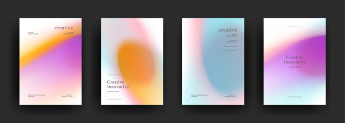 Abstract gradient poster template. Modern Covers Design. Mesh gradient background design. Trendy front page design for Banner, Poster, Flyer, Invitation and Annual Report