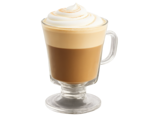 Cafe Cortado A Spanish coffee made with equal parts espresso and steamed milk, served in a small glass. From