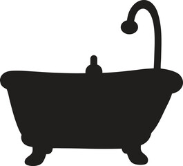 bathtub shower foam icon black design vector