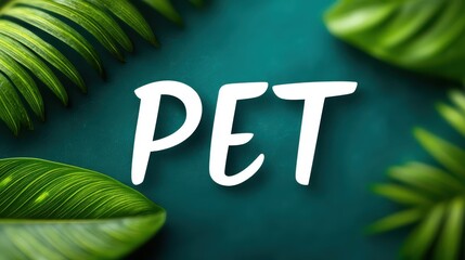 The word PET illustrated in a conceptual and commercial style, representing the pet food business and industry branding.