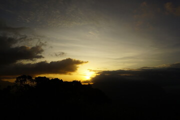 sunset in the mountains